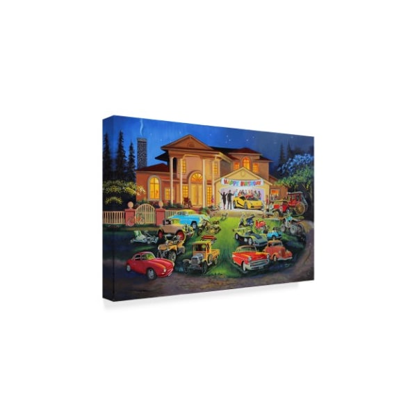 D Rusty Rust 'Cars At The Party' Canvas Art,16x24